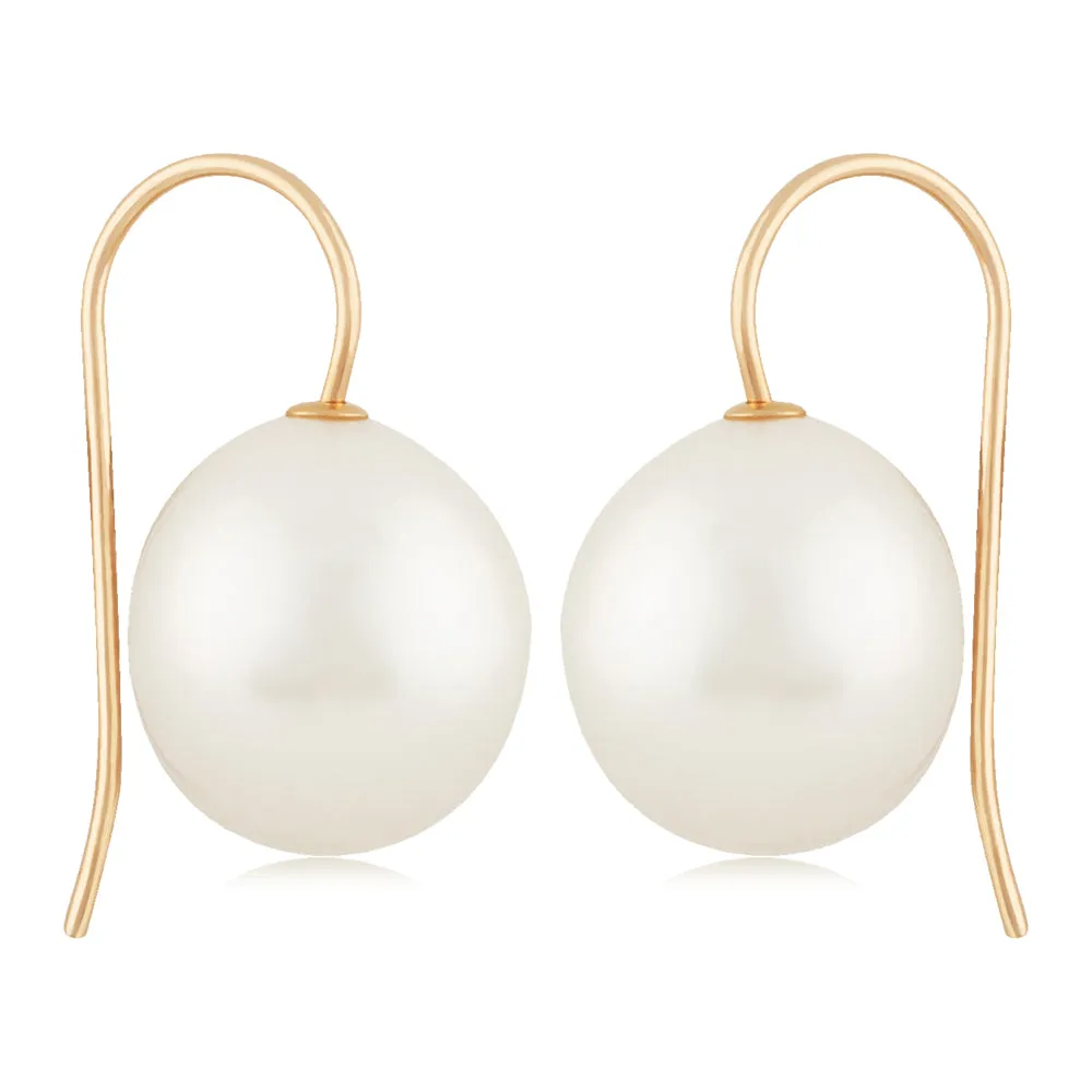 14k Gold Baroque Pearl Drop Earrings