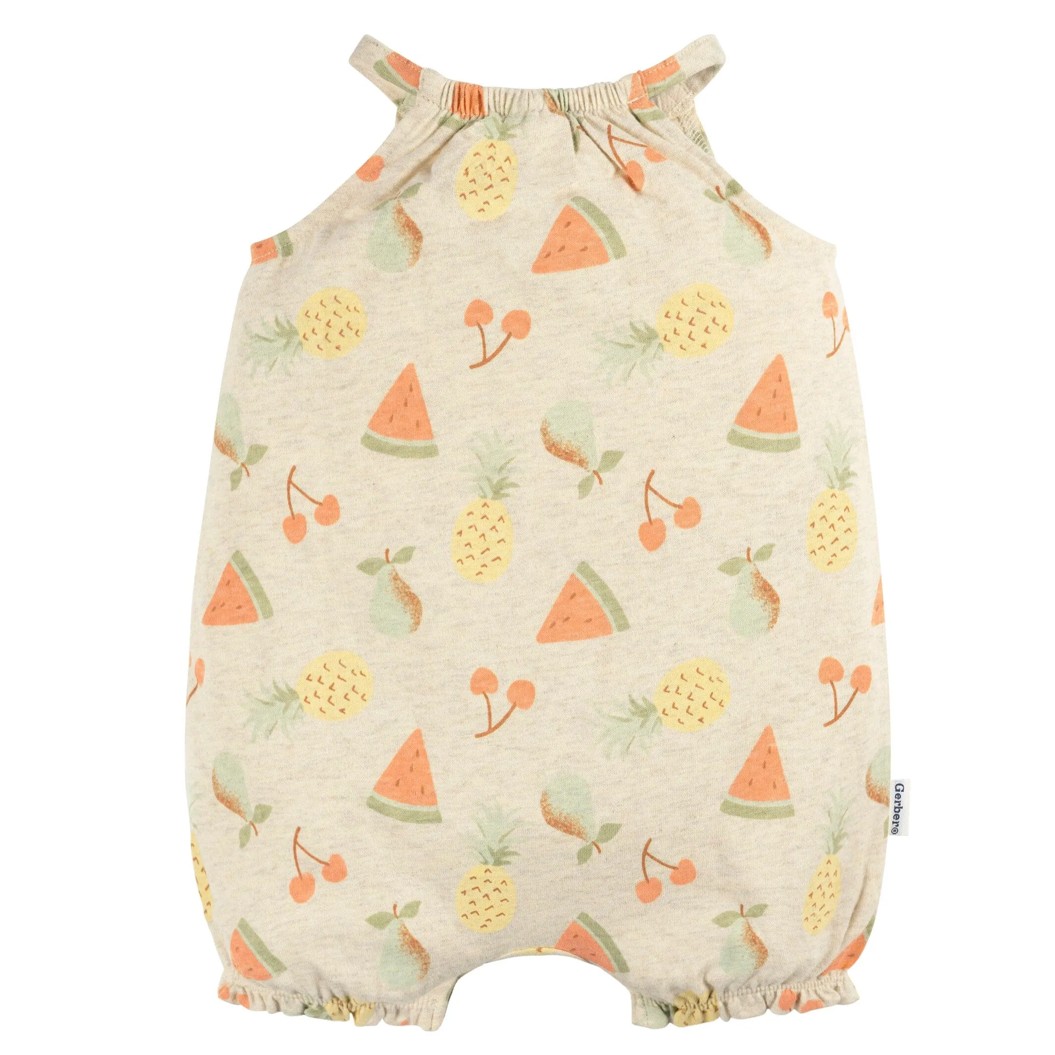 2-Pack Baby Girls Fruit Rompers