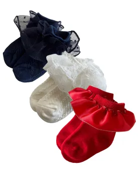 3-Pack Socks, Red, White & Blue