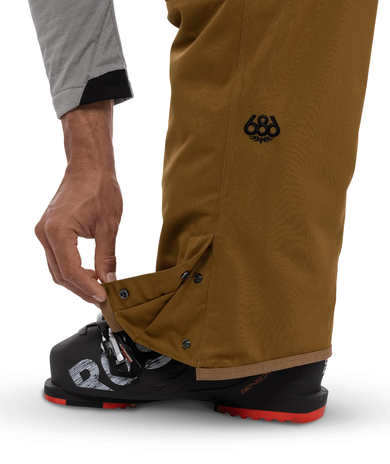 686 Hot Lap Insulated Bib Snowboard Pants Breen 2024