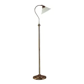 Adjustable Antique Brass Floor Lamp - Scavo Glass Shade