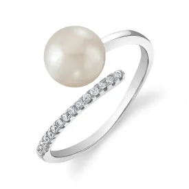 Akoya Pearl & Diamond Valentina Ring