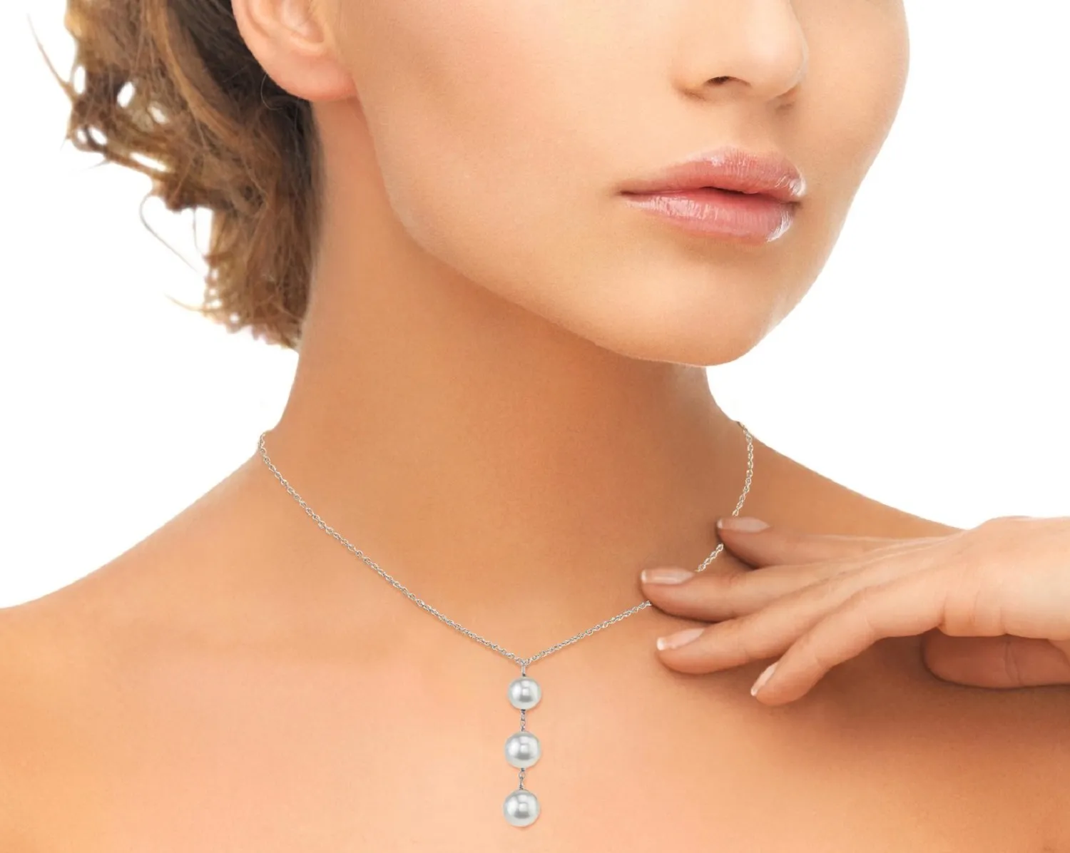 Akoya Pearl Triple Drop Pearl Pendant