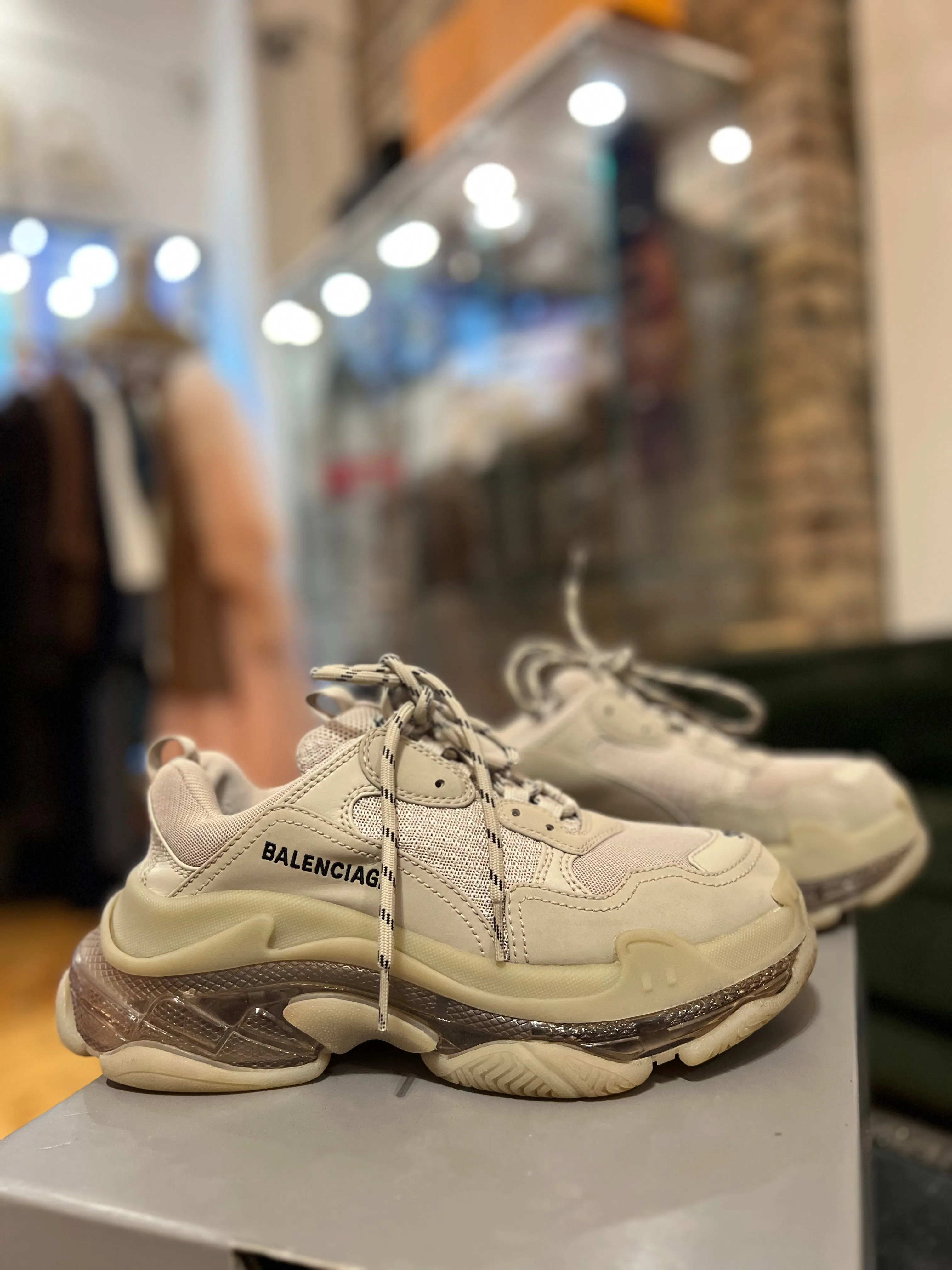 Balenciaga Grey Triple S Sneakers - Size UK 6 / EU 39