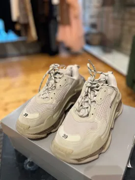 Balenciaga Grey Triple S Sneakers - Size UK 6 / EU 39