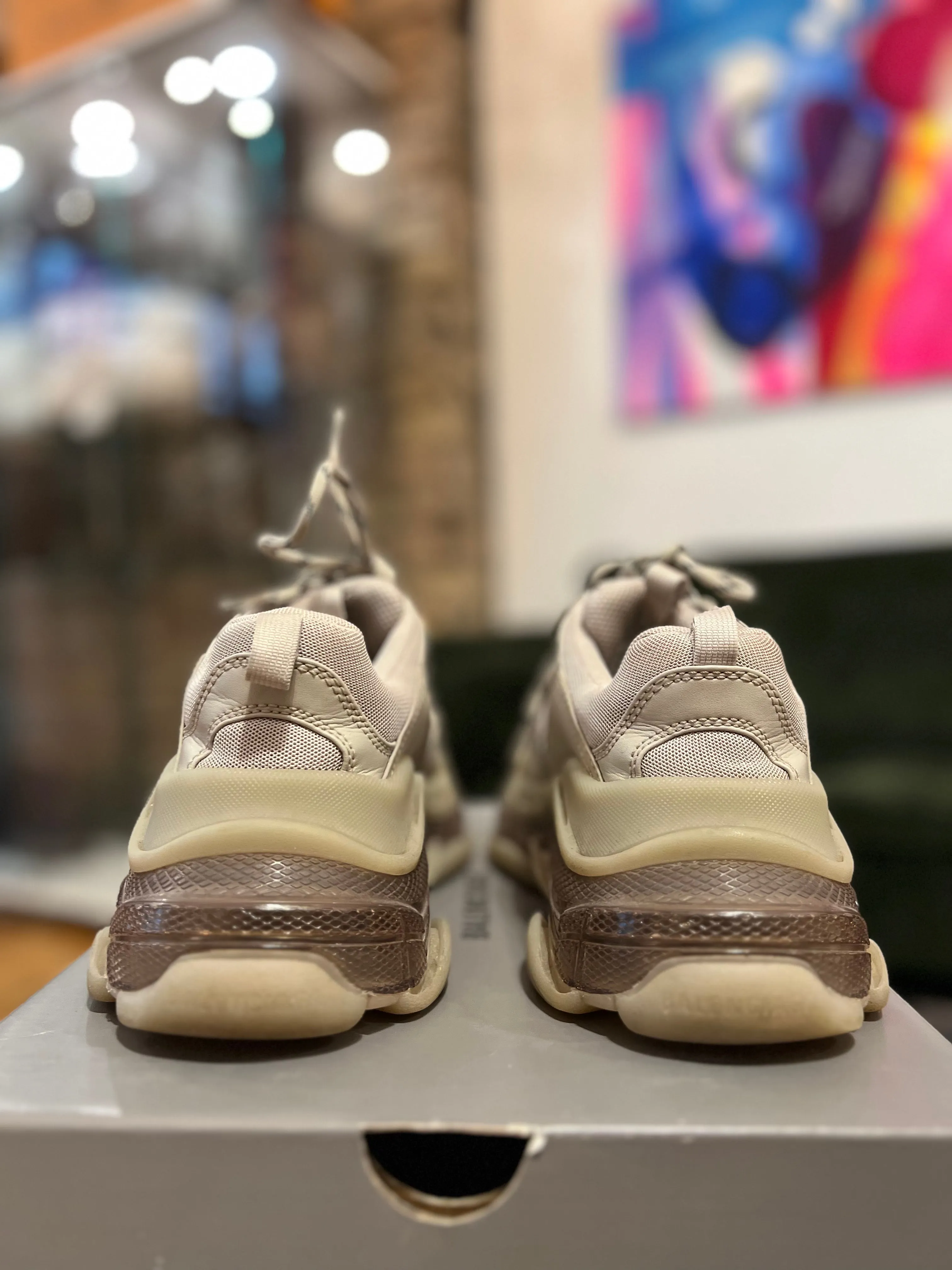 Balenciaga Grey Triple S Sneakers - Size UK 6 / EU 39