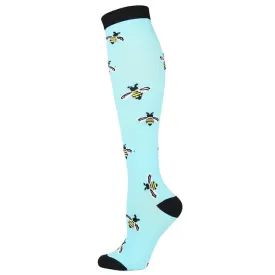 Bee Patterned Knee High (Compression Socks)