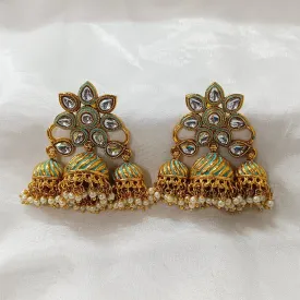 Bhavi Jewels Gold Plated Jhumki Earrings