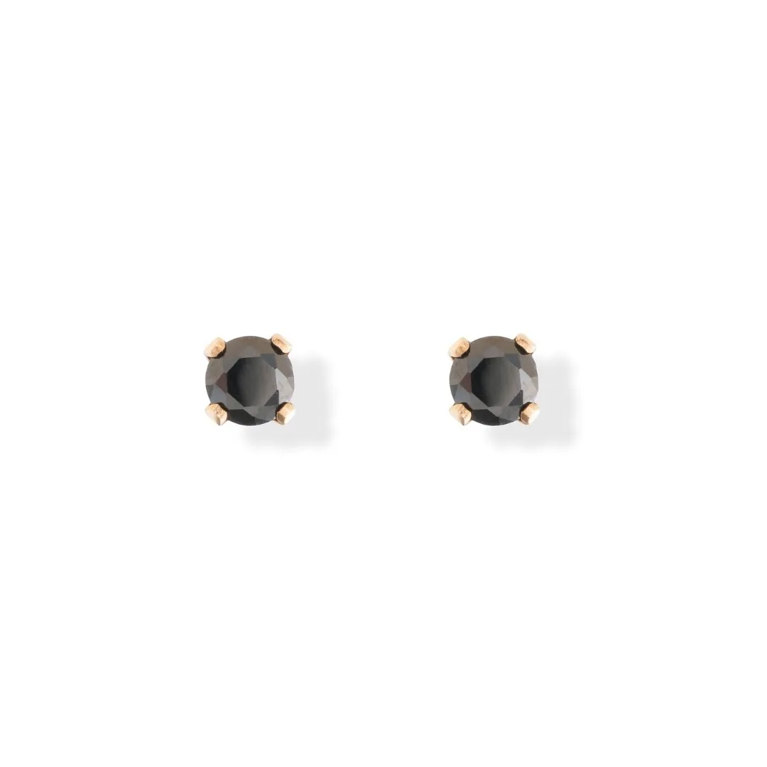 Black Solitaire Studs