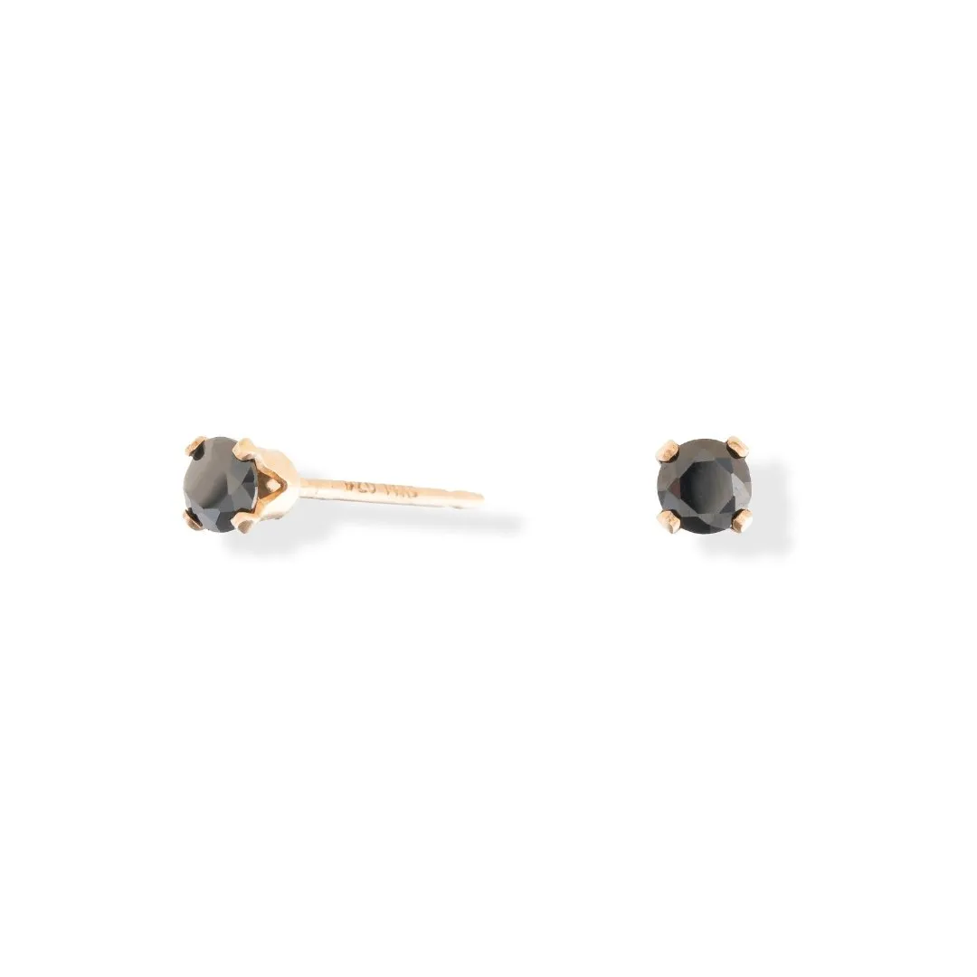 Black Solitaire Studs