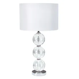 Bliss Glass Ball Stacked Table Lamp - White Shade