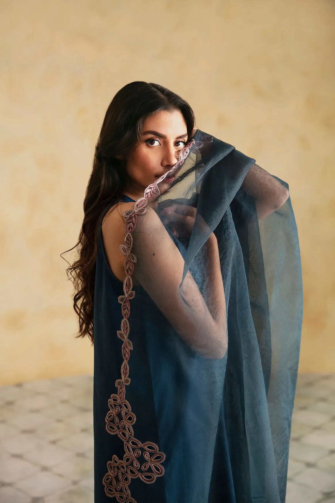 Blue Dupatta