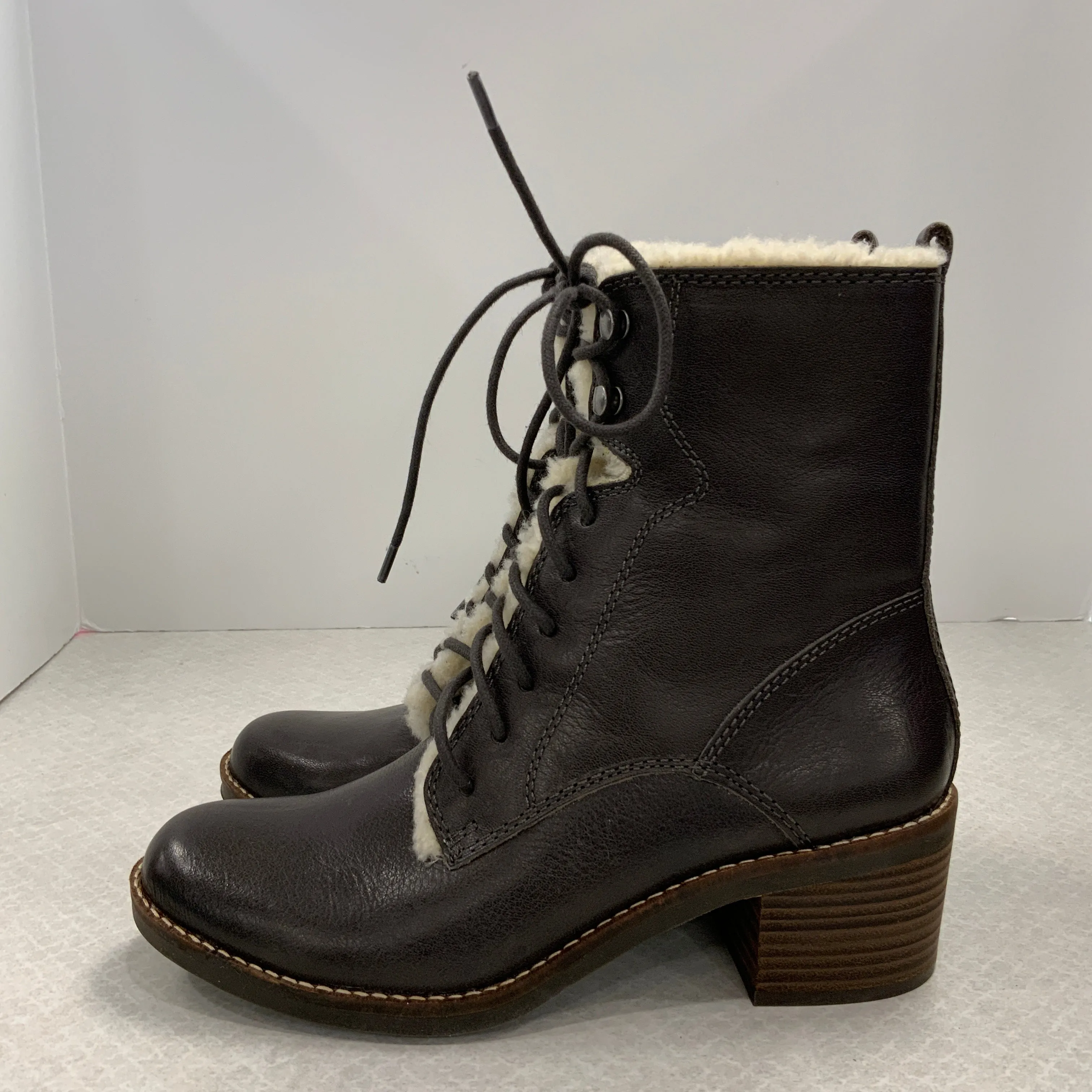 Boots Ankle Heels By Lucky Brand In Brown, Size: 6.5