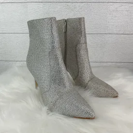 Boots Ankle Heels By Michael Kors In Silver, Size: 7