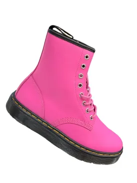 Boots Combat By Dr Martens In Pink, Size: 8