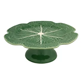 Bordallo Pinheiro Cabbage cake stand diam. 31 cm.