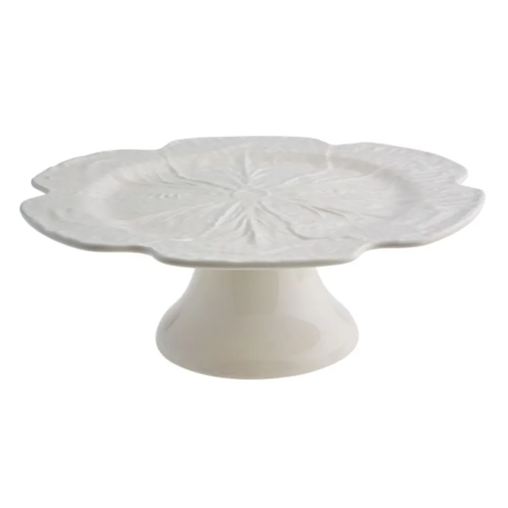 Bordallo Pinheiro Cabbage cake stand diam. 31 cm.