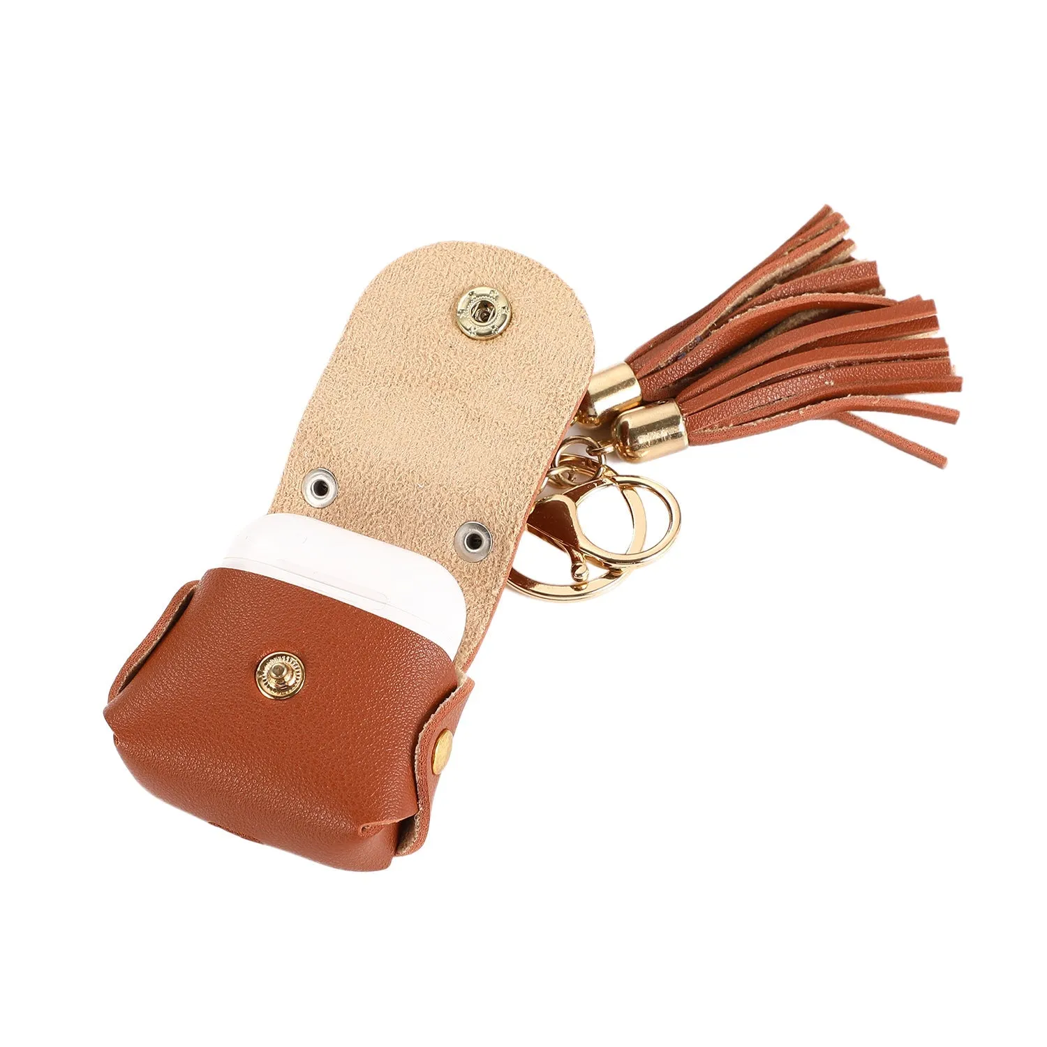 Brown Tassel Keychain AirPod Case