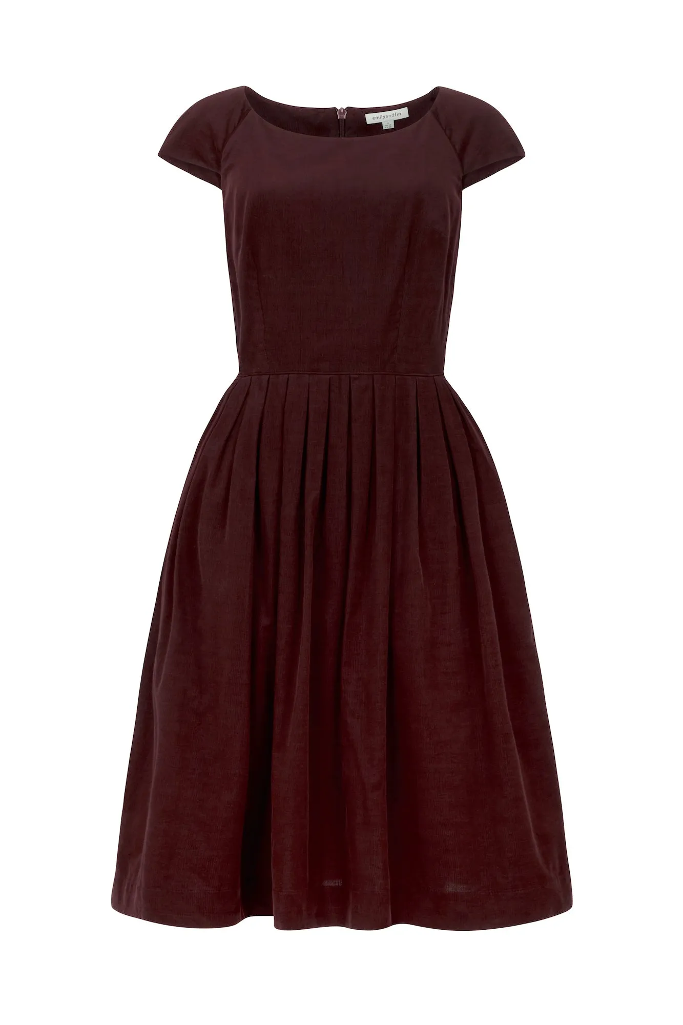 Claudia Needlecord Bordeaux Dress