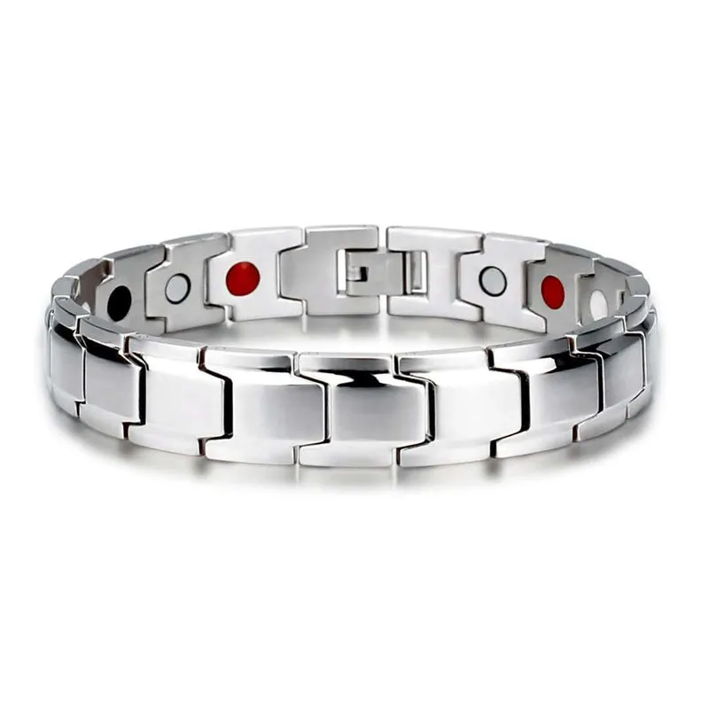 Creative Titanium Steel Bangle No Magnetic Man Charm.