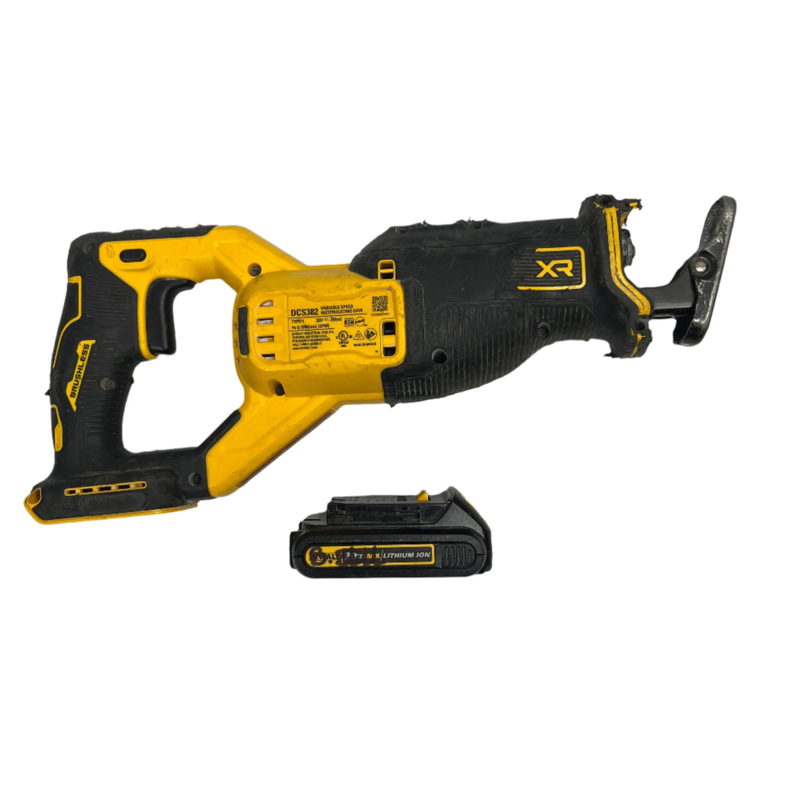 DEWALT 20V MAX XR Cordless Brushless Reciprocating Saw w/ 1 Battery