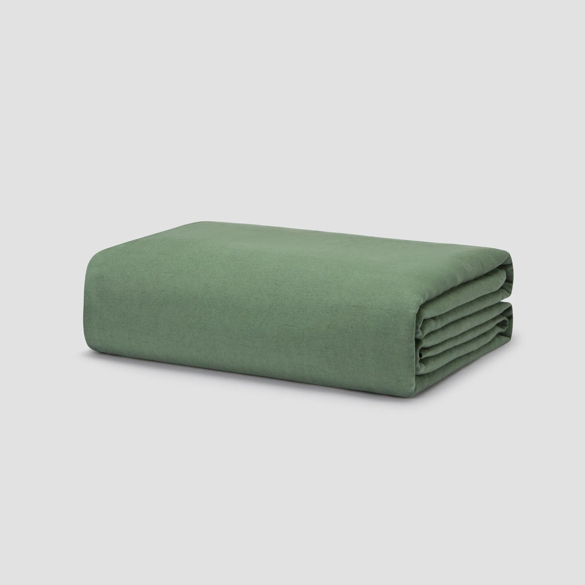 Elm Green Linen Blend Duvet Cover