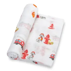 Fireman Baby Swaddle Blanket