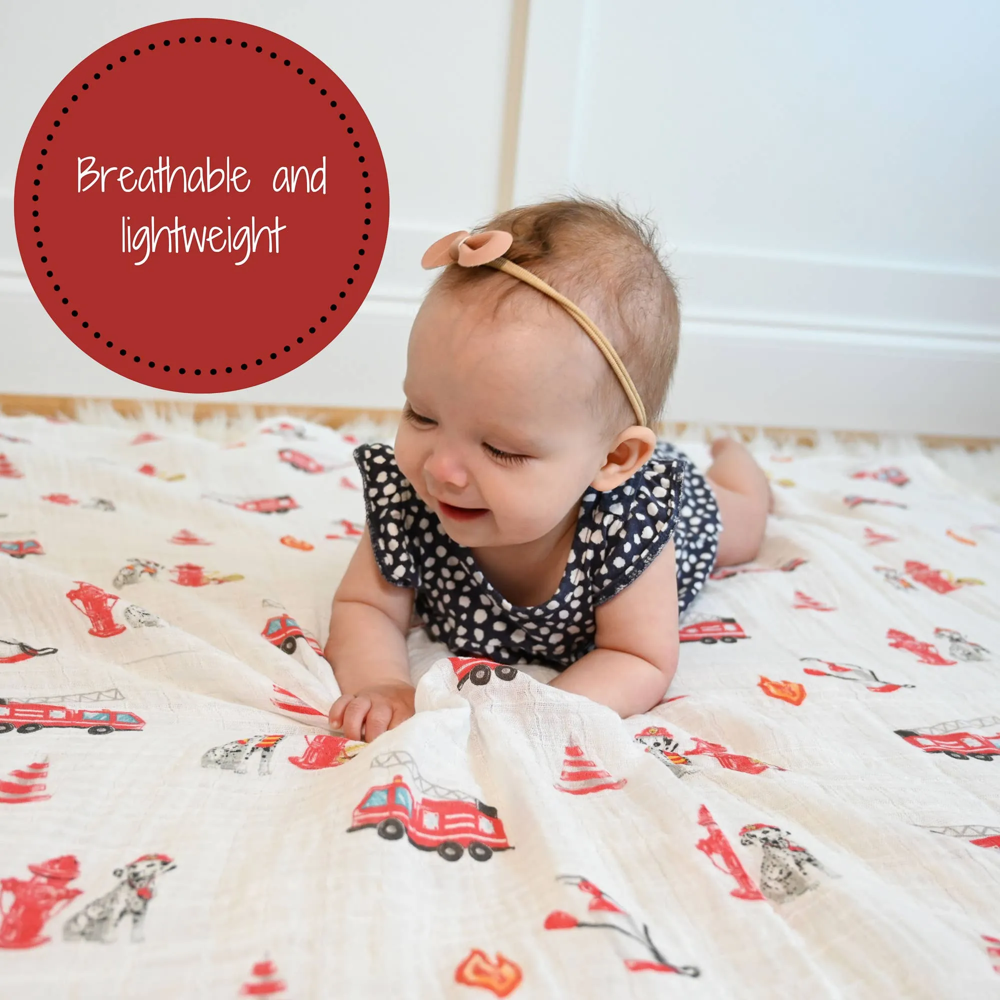 Fireman Baby Swaddle Blanket