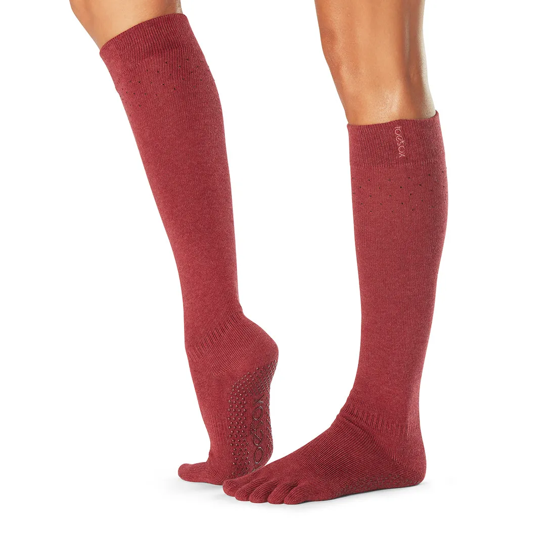 Full Toe Scrunch Knee High Grip Socks *