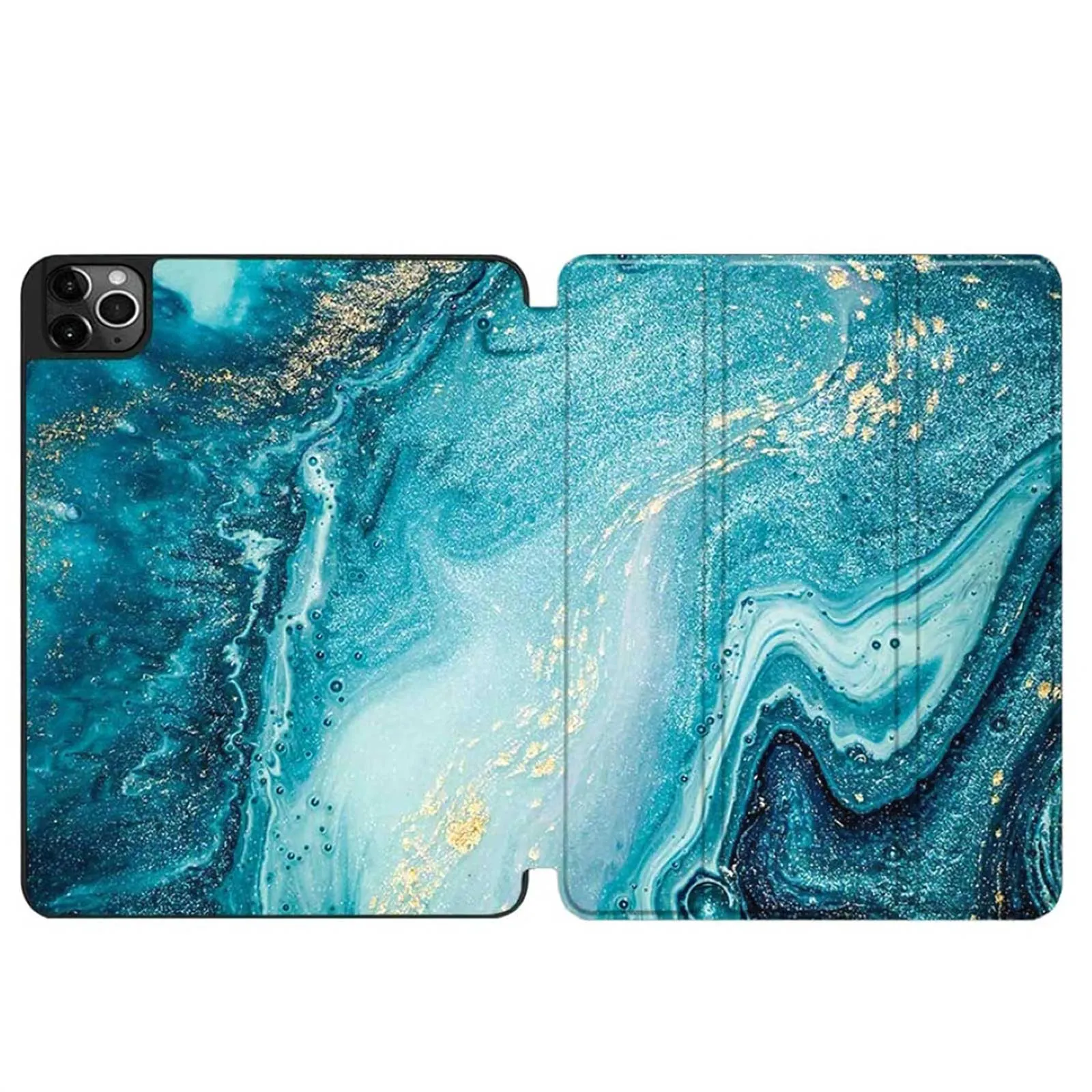 Inspire Series Tri-Fold Folio Marble Design Case - iPad Pro 11"