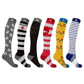 Medical Prints Compression Socks (6-Pairs)