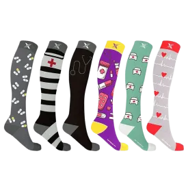 Medical Prints Compression Socks (6-Pairs)