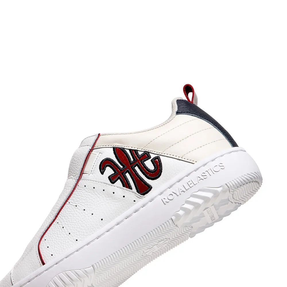 Men's Icon 2.0 White Red Black Logo Leather Sneakers 06533-019