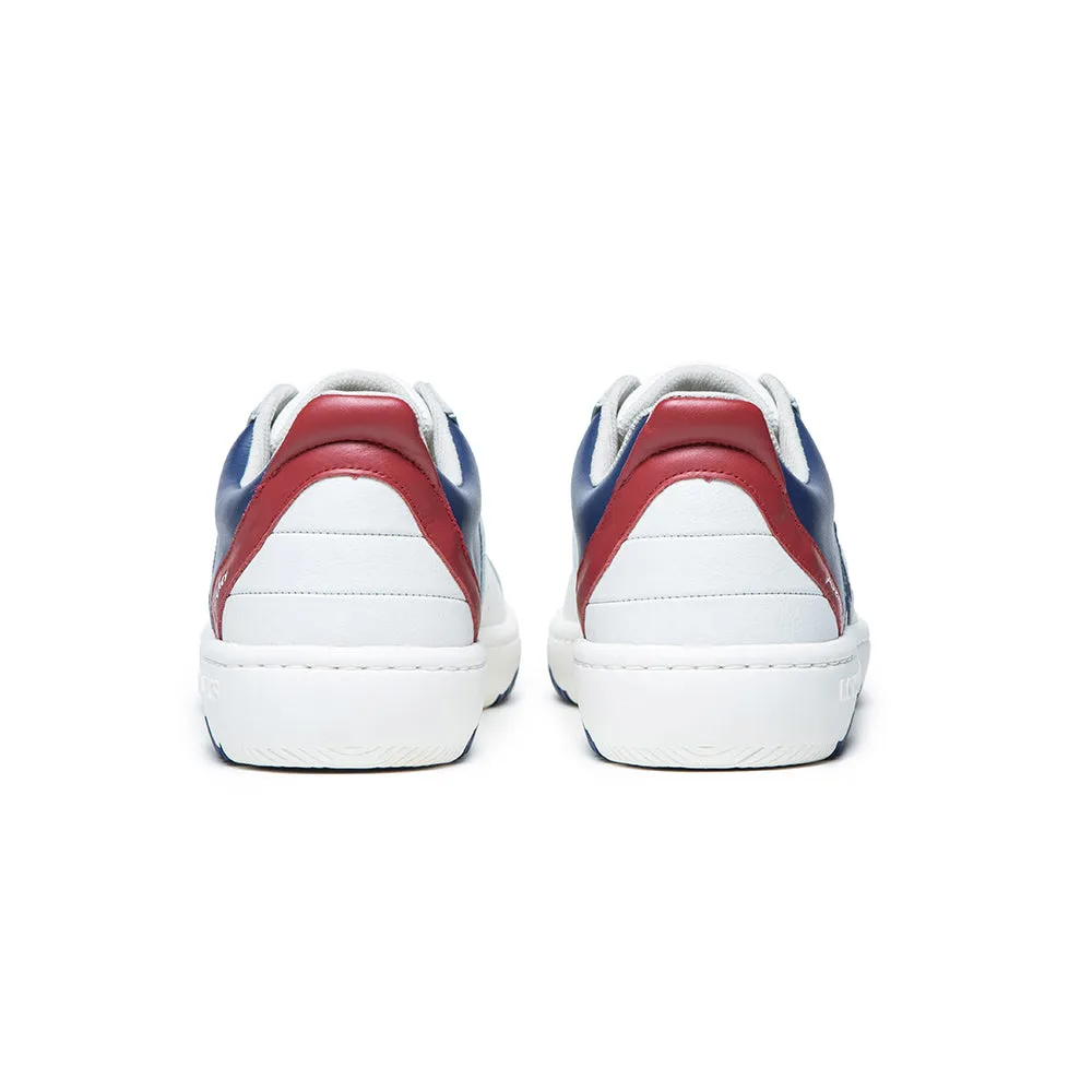 Men's Icon 2.0X White Blue Red Leather Sneakers 06312-015