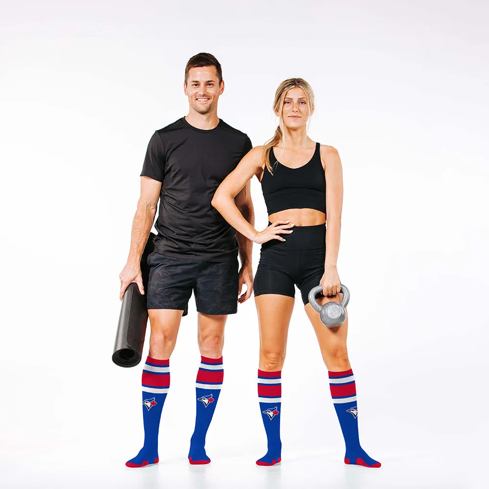 MLB Compression Socks, Toronto Blue Jays - Classic Stripe