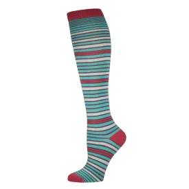 Multi Stripe Knee High Socks (Bamboo Fiber)