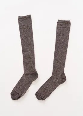 NELLY KNEE SOCKS - BROWN