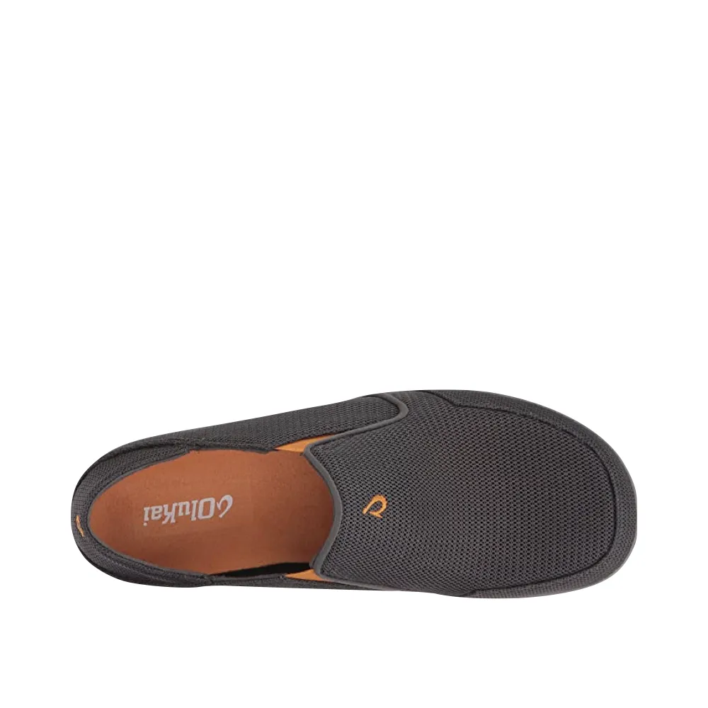 OluKai Men's Nohea Mesh Slip On in Dark Shadow