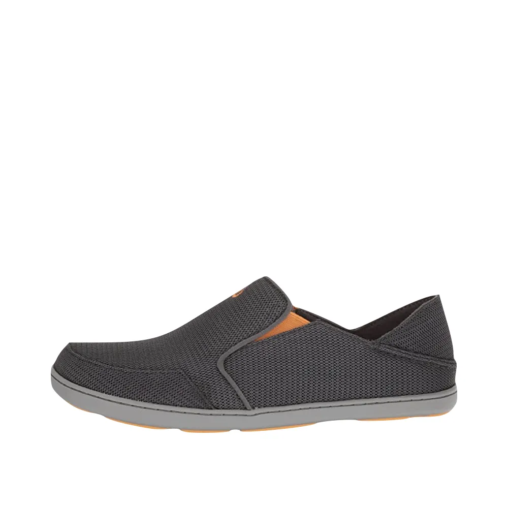 OluKai Men's Nohea Mesh Slip On in Dark Shadow