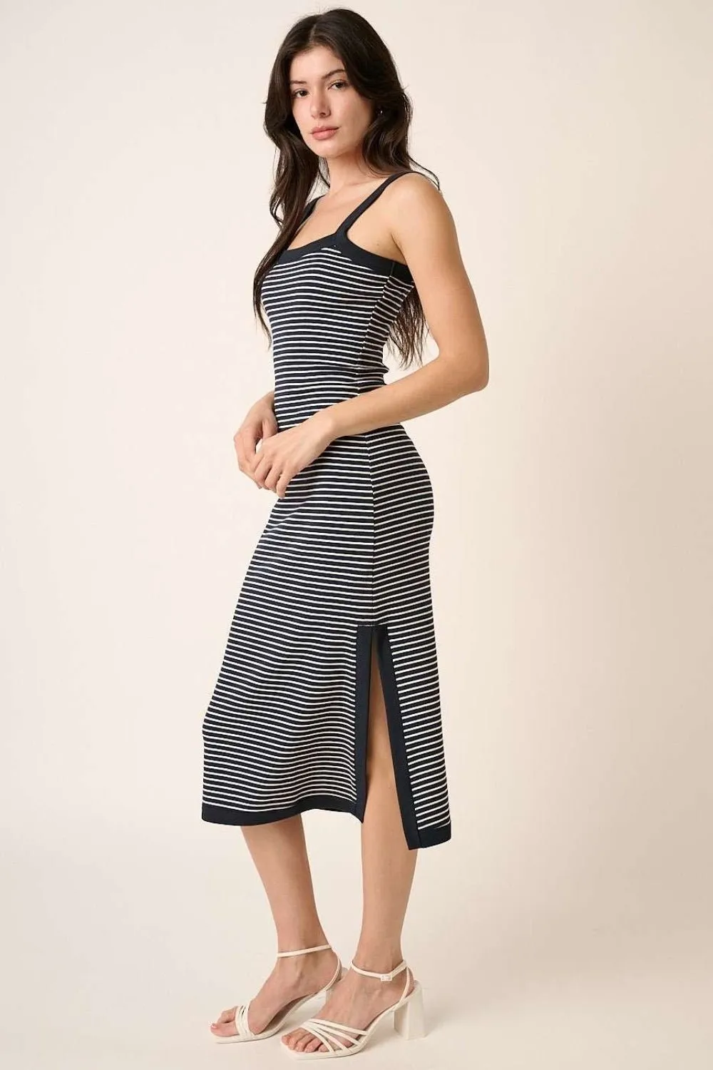 Striped Midi Cami Dress