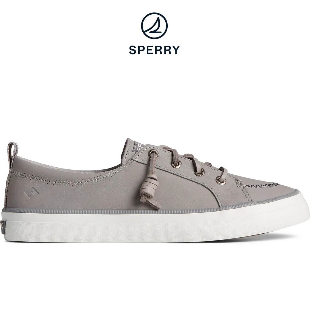 Women's Crest Vibe Washable Leather Sneaker Grey (STS88487)