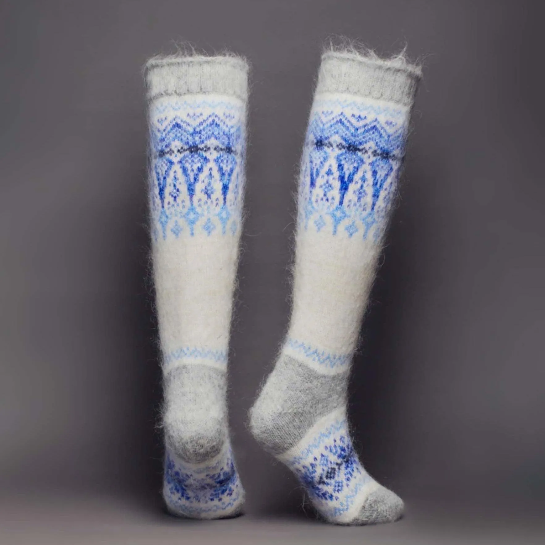 Women's Enchanted Icicles Goat Wool Knee-High Socks