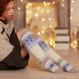 Women's Enchanted Icicles Goat Wool Knee-High Socks