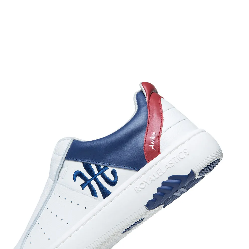 Women's Icon 2.0X White Blue Red Leather Sneakers 96312-015