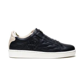 Women's Icon Lux Black Beige Leather Sneakers 92523-990