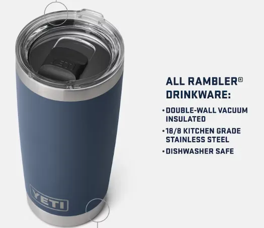 YETI Rambler 20 oz Tumbler - Navy